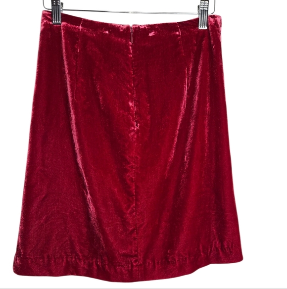 By Anthropologie Monti Velvet Skirt, Size 2, Raspberry, NWT - Picture 4 of 12
